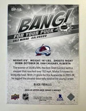 2024 Upper Deck Black Parallel Cale Makar back