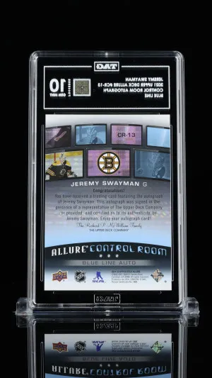 2021 Upper Deck Allure Jeremy Swayman Control Room Rookie TAG 10 back