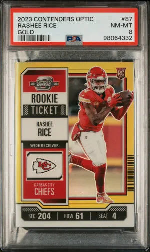 2023 Panini Contenders Optic Rashee Rice Gold /10 front