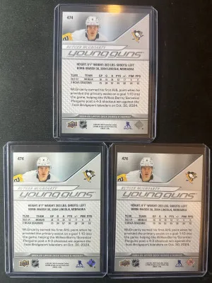 (3) Rutger McGroarty 2024-25 Upper Deck Series 2 Young Guns Rookie YG RC #474 back