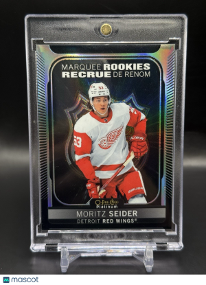 2021-22 O-Pee-Chee Platinum Moritz Seider Black Shield Variant Rookie RC #287 front
