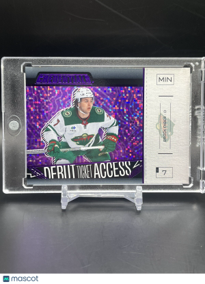 2023-24 Credentials Brock Faber Debut Ticket Access Purple Rookie /10 RC #156 SP front
