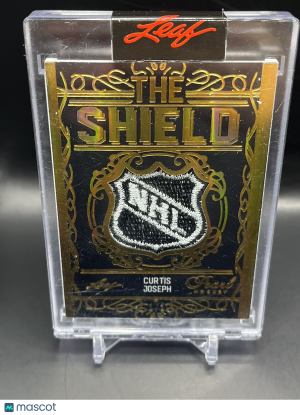2020-21 Leaf Pearl Curtis Joseph The Shield 1/1 Game Used One Of One #TS-15 front