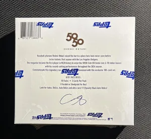 SHOHEI OHTANI 2024 Topps 50/50 Hobby Box Factory Sealed back