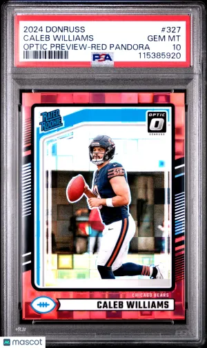 2024 Panini Donruss Caleb Williams RC - Red Pandora#327 PSA 10 front