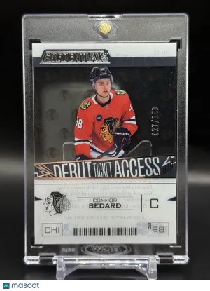 2023-24 UD Credentials Connor Bedard Debut Ticket Access Acetate Rookie /149 RC front