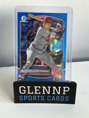 2025 Bowman Chrome True Blue Refractor 102/150 JJ Wetherholt front