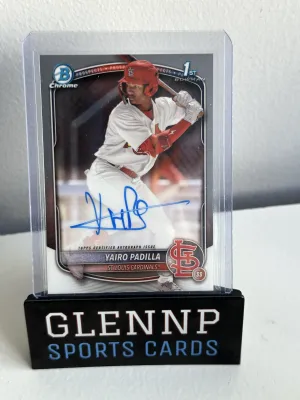 2025 Bowman Chrome Autograph Yairo Padilla front
