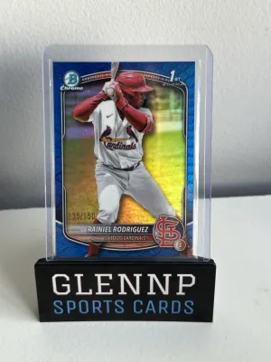 2025 Bowman Chrome Blue Reptillian 135/150 Rainiel Rodriguez front