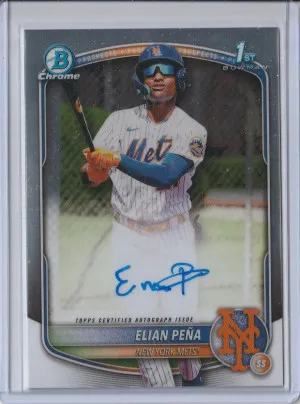 2025 Bowman Chrome Auto Elian Pena 1st Bowman front
