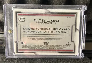 2024 Bowman Chrome ELLY DE LA CRUZ ROOKIE PATCH AUTO RPA /25 ORANGE back