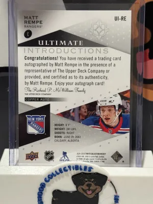 2024 Ultimate Collection Matt Rempe Ultimate Introductions Auto back