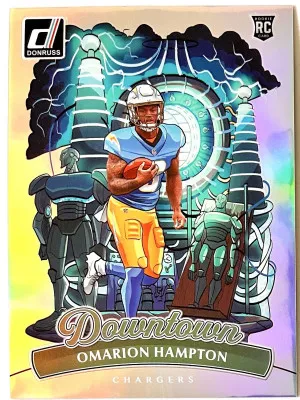 #16 Omarion Hampton 2025 Donruss - Downtown! 5x7Jumbo front