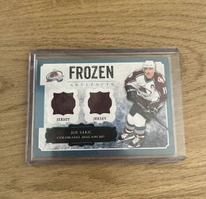 2013-14 UD Artifacts Frozen Artifacts Dual Jersey Patch Joe Sakic front