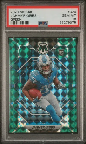 2023 Panini Mosaic Jahmyr Gibbs Green front