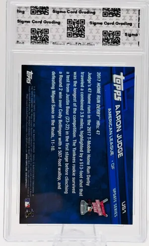 Topps Update 2017 #US1 Aaron Judge back