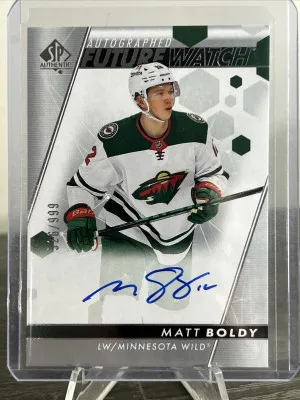 2022-23 UD Matt Boldy SPA Future Watch Auto /999 front