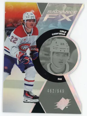 2023-24 SPx #RFX-34 Cole Caufield Radiance FX /949 front