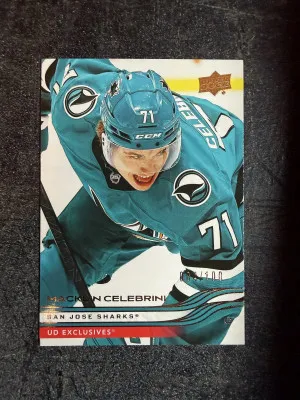 2025-26 Upper Deck Exclusives Macklin Celebrini front