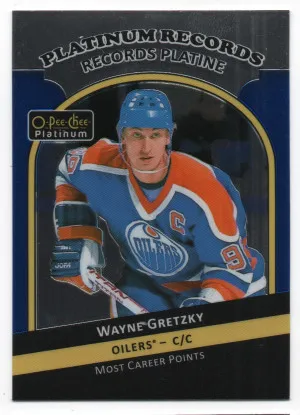 2017-18 O-Pee-Chee Platinum Platinum Records #PR-1 Wayne Gretzky front