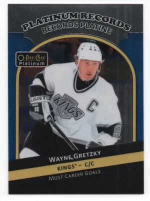 2017-18 O-Pee-Chee Platinum Platinum Records #PR-5 Wayne Gretzky front