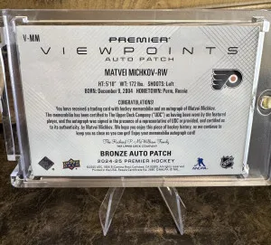 Matvei Michkov 24-25 Premier Viewpoint RPA back