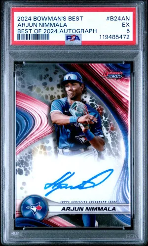 2024 Bowman's Best Best Of 2024 Autographs Arjun Nimmala front