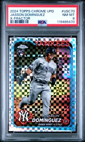 2024 Topps Chrome Update Jasson Dominguez X-Fractor front