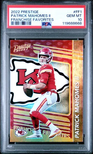 2022 Panini Prestige Franchise Favorites Patrick Mahomes Ii Franchise Favorites front