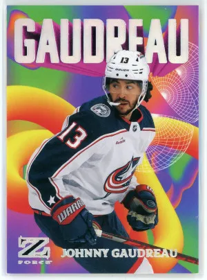 2023-24 Metal Universe #10Johnny Gaudreau Z-Force Rave 254/399 front