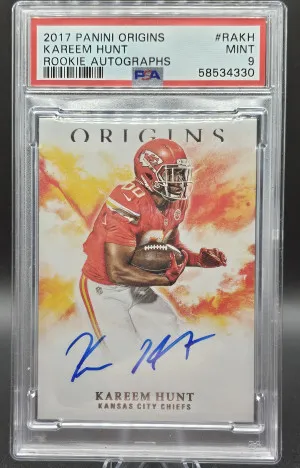 2017 Panini Origins Rookie Autographs Kareem Hunt Rookie Autographs front