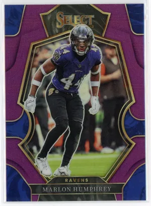 2022 Select #109 Marlon Humphrey Prizm Purple 17/75 front