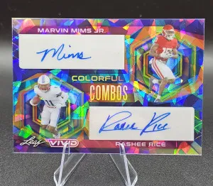 2023 Leaf Colorful Combos Mims/Rice Auto Rookies 5/7 front