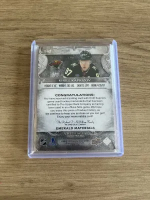2024-25 Artifacts Emerald Materials /35 Kirill Kaprizov back