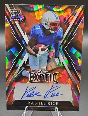 2023 Leaf Exotic Rashee Rice Rookie Auto #BA-RR1 front