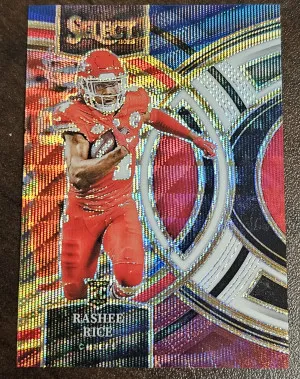 Rashee Rice 2023 Panini Select #132 Tri Color Prizm Rookie RC Premier 151/225 front