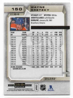 2018-19 O-Pee-Chee Platinum #150 Wayne Gretzky back