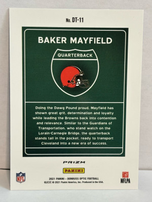 2021 Baker Mayfield Downtown back