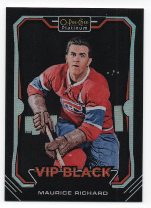 2018-19 O-Pee-Chee Platinum ePack VIP Black Achievements #VIP-4 Maurice Richard front