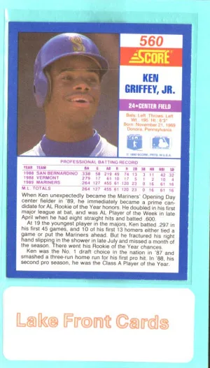 Ken Griffey Jr. #560 1990 Score back