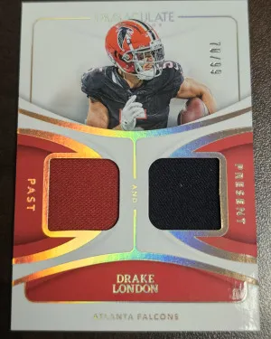 2024 Immaculate Collection Drake London Dual Patch /99 SP front