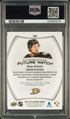 Mason Mctavish Future Watch Auto Inscribed PSA 9 back