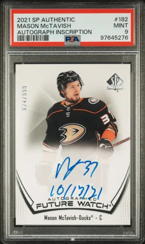 Mason Mctavish Future Watch Auto Inscribed PSA 9 front
