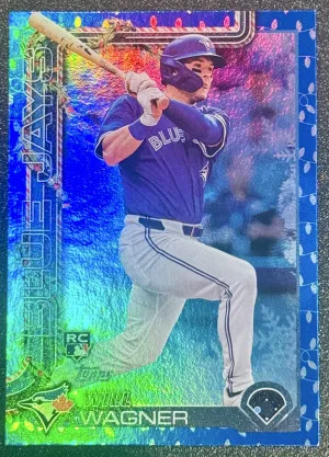 2025 Topps Holiday Will Wagner #H108 Blue Metallic Holiday Lights front