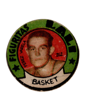 1952 Figuritas Lali #262 Perez Varela Basketball Disc Card (Argentina) front