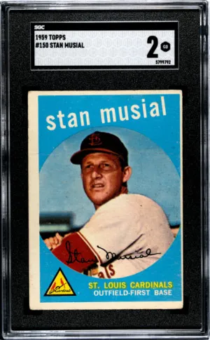 1959 Topps Stan Musial SGC 2 front