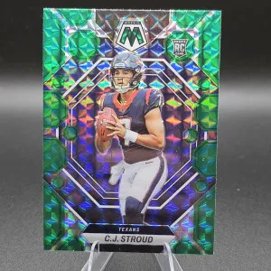 2023 Panini Mosaic - Rookies C.J. Stroud Green Mosaic Prizm #292 front