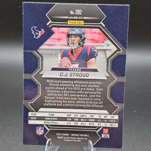 2023 Panini Mosaic - Rookies C.J. Stroud Green Mosaic Prizm #292 back