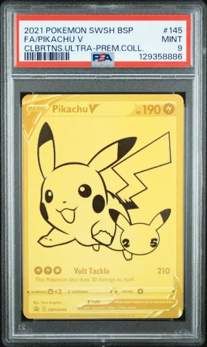 2021 Pokemon Swsh Black Star Promo Fa/Pikachu V Clbrtns.ultra-Prem.coll. front