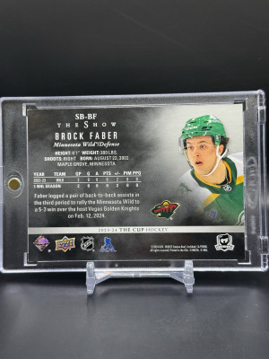 2023-24 The Cup Brock Faber The Show Black Rookie /99 #SB-BF back